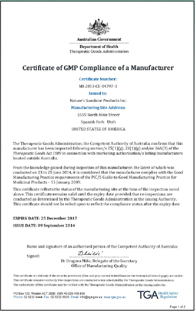Контроль качества и сертификация бад Nature’s Sunshine Products - 22