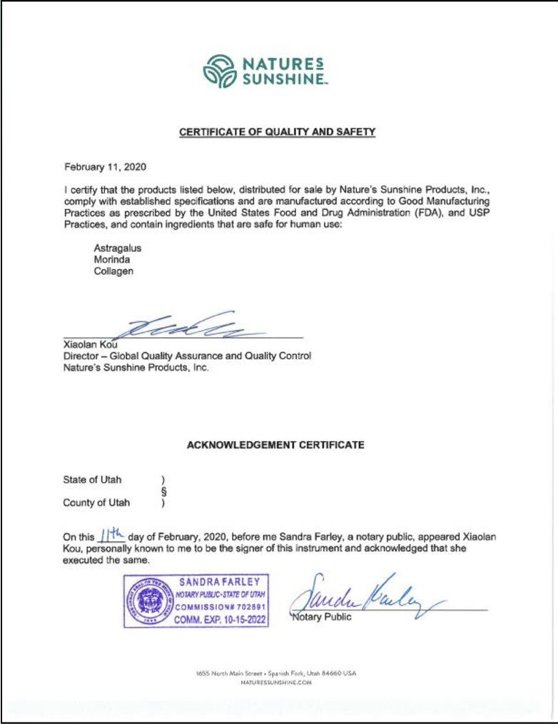 Контроль качества и сертификация бад Nature’s Sunshine Products - 46